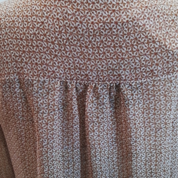 LOFT Sheer Brown & Black Blouse- NWT - Picture 6 of 14